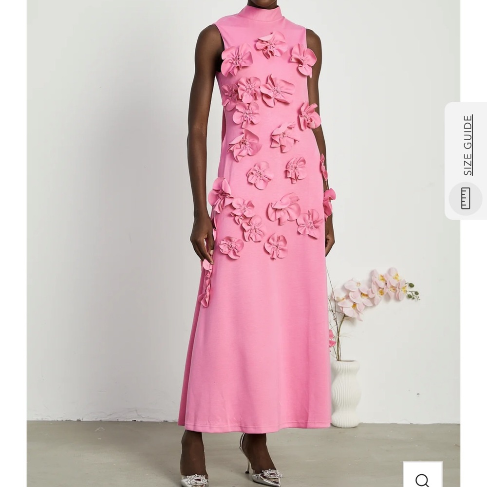 Pink Floral Women's Dress